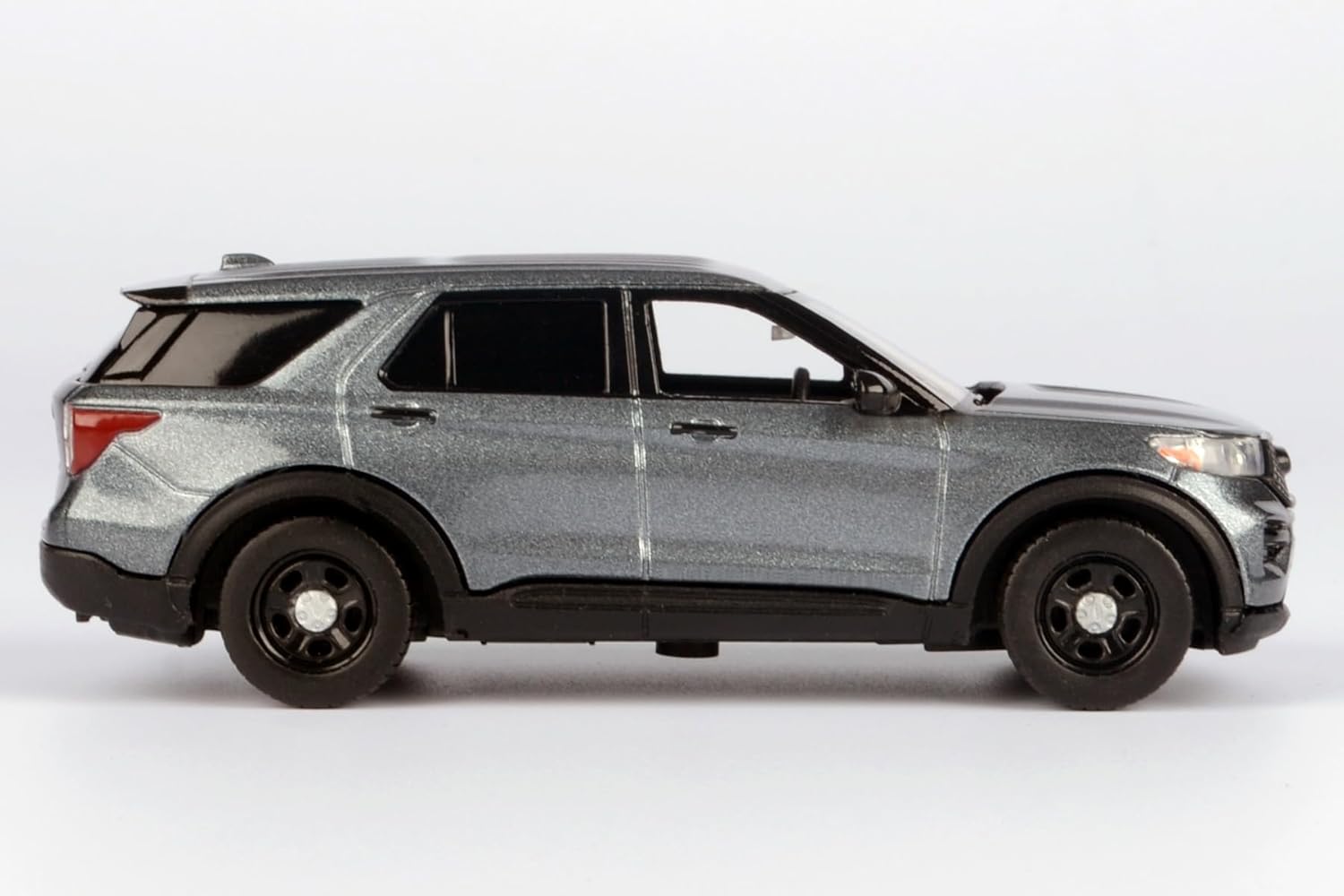 2022 Explorer Police Interceptor Utility Blank Black Builder Kit 1/43 (5 inch) Diecast Model Motormax 79521 (Silver)