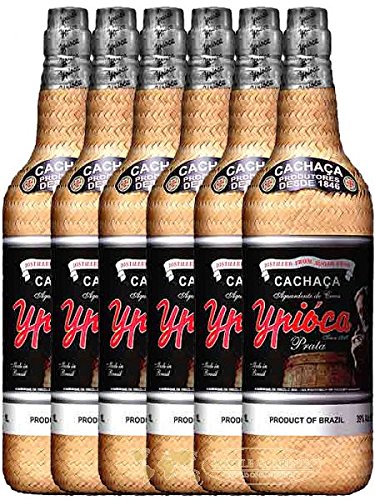 Cachaca Ypioca Empalhada Prata, Lagerung im Freijofaß, 39% Vol.Alk, Brasilien, Bastflasche - 1L - 6x