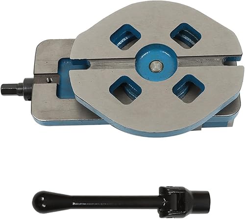 Miniatura 5 de waltyotur Tornillo de molino de precisión de 2 pulgadas con elevación antimandíbula con base giratoria, tornillo de fresado CNC de bloqueo con