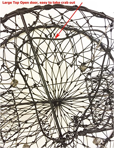 Armadilha dobrável para caranguejo KUFA CT50 Sports com 3 molas duráveis de aço inoxidável, 76 x 25