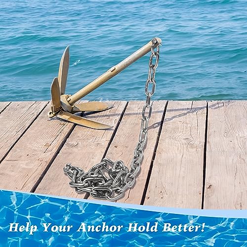 Itayak Boat Anchor Chain, Itayak 316 Stainless Steel Marine Grade Anchor Lead Chain-1/4 Inch X 4 Feet With Dual 5/16 Inch Lock Ring Shackles For Boats thumb #5