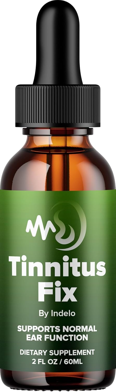 Indelo Tinnitus Fix Drops: Natural Advanced Liquid Formula for Ear Health & Tinnitus Support (1 Month Supply)