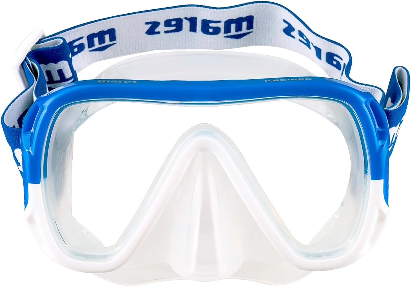 Mares Adult Nateeva Keewee Snorkeling Gear Set, Single-Lens Mask w/Soft Elastic Strap, Ergonomic Snorkel, Lightweight Open Heel Swimming Fins, 410757