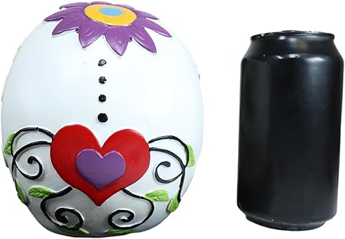 Miniatura 6 de Ebros Gift Candado de amor floral blanco Vudú Día de los Muertos Figura de calavera de azúcar colorido pastel resina esqueleto cráneo Dia De Muertos