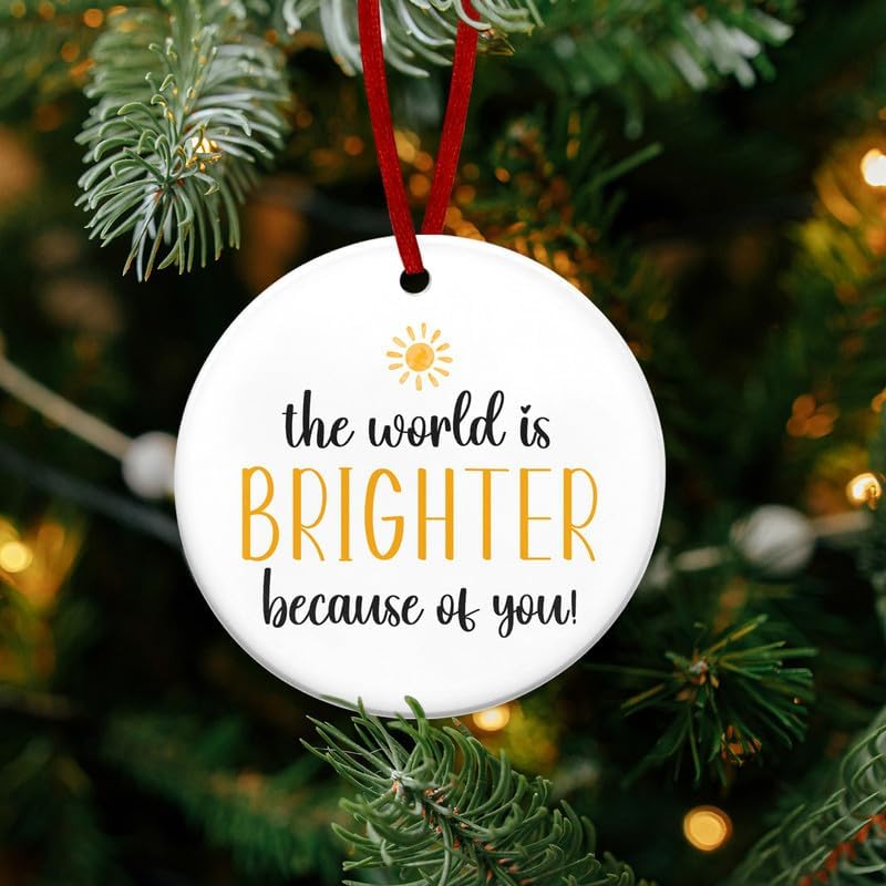 Christmas Inspirational Gifts for Women - Ceramic Christmas Ornaments 2025 for Tree Decorations - Thank You Appreciation Gifts for Coworkers Boss Nurse Teachers, Stocking Stuffers Ornaments - Image 4