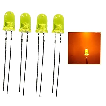 UNIVERSAL HUB 5mm Round LED Light Emitting Diode High Brightness. (5mm yellow, 100)