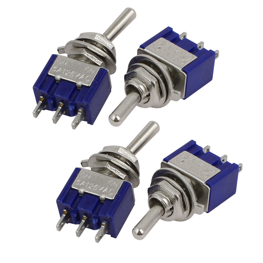 Amazon.co.jp: Aexit 125V 6A SPDT ON-ONモーメンタリトグル