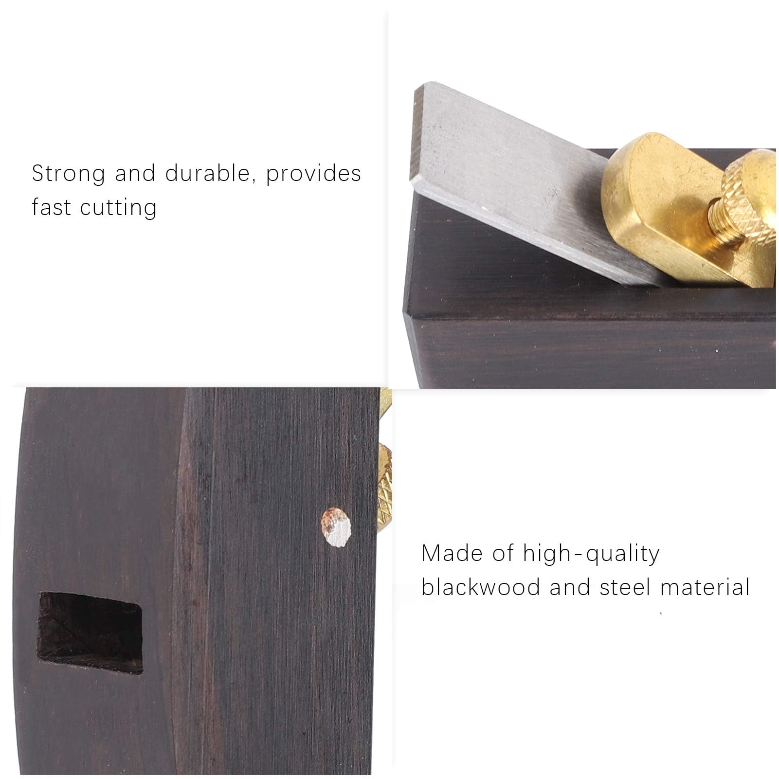 Wooden Arc Bottom Hand Plane – Mini Leather Craft & Woodworking Planer With Steel Blade, For Thinning, Smoothing & Chamfering