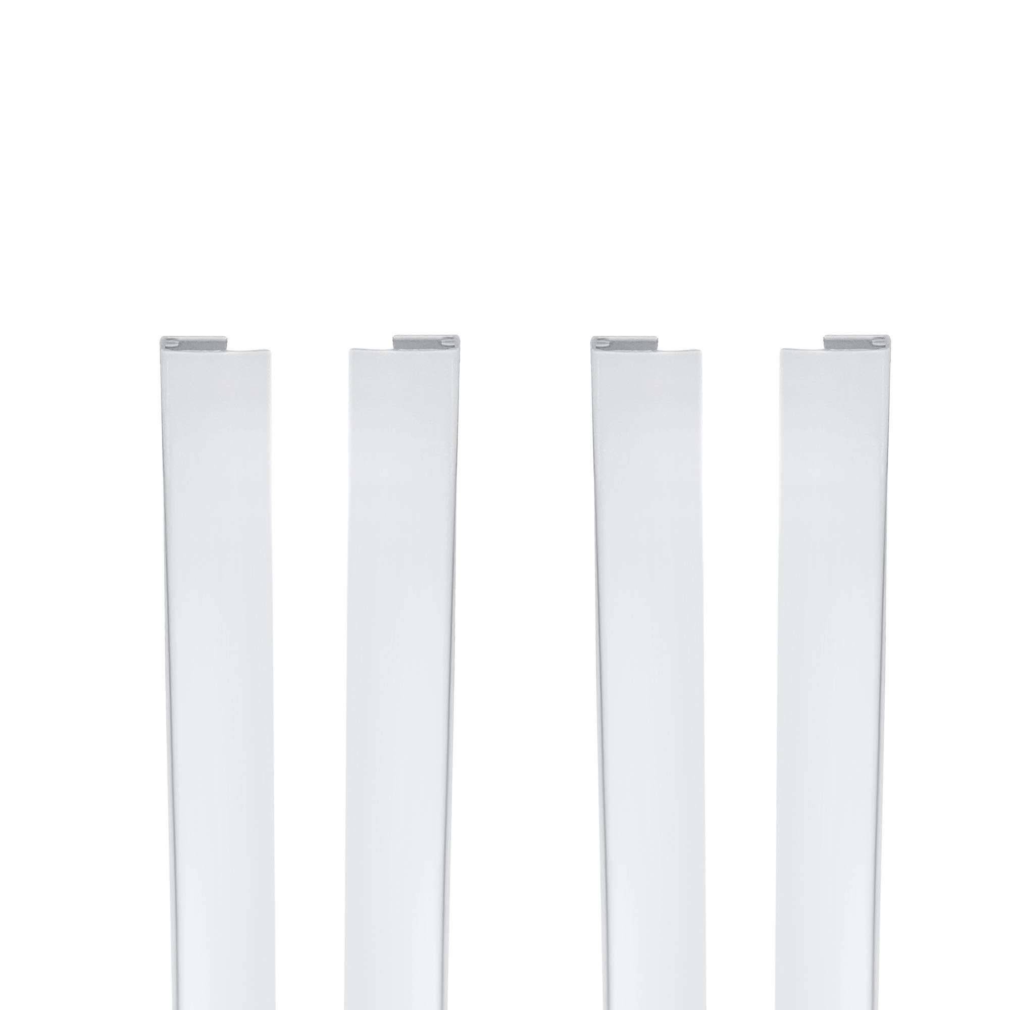 Victoria M. Guide Laterali per Tenebra Tenda a Rullo Oscurante e Tenda a Rullo Oscurante Termica, Bianco, 4 Pezzi da 80 cm