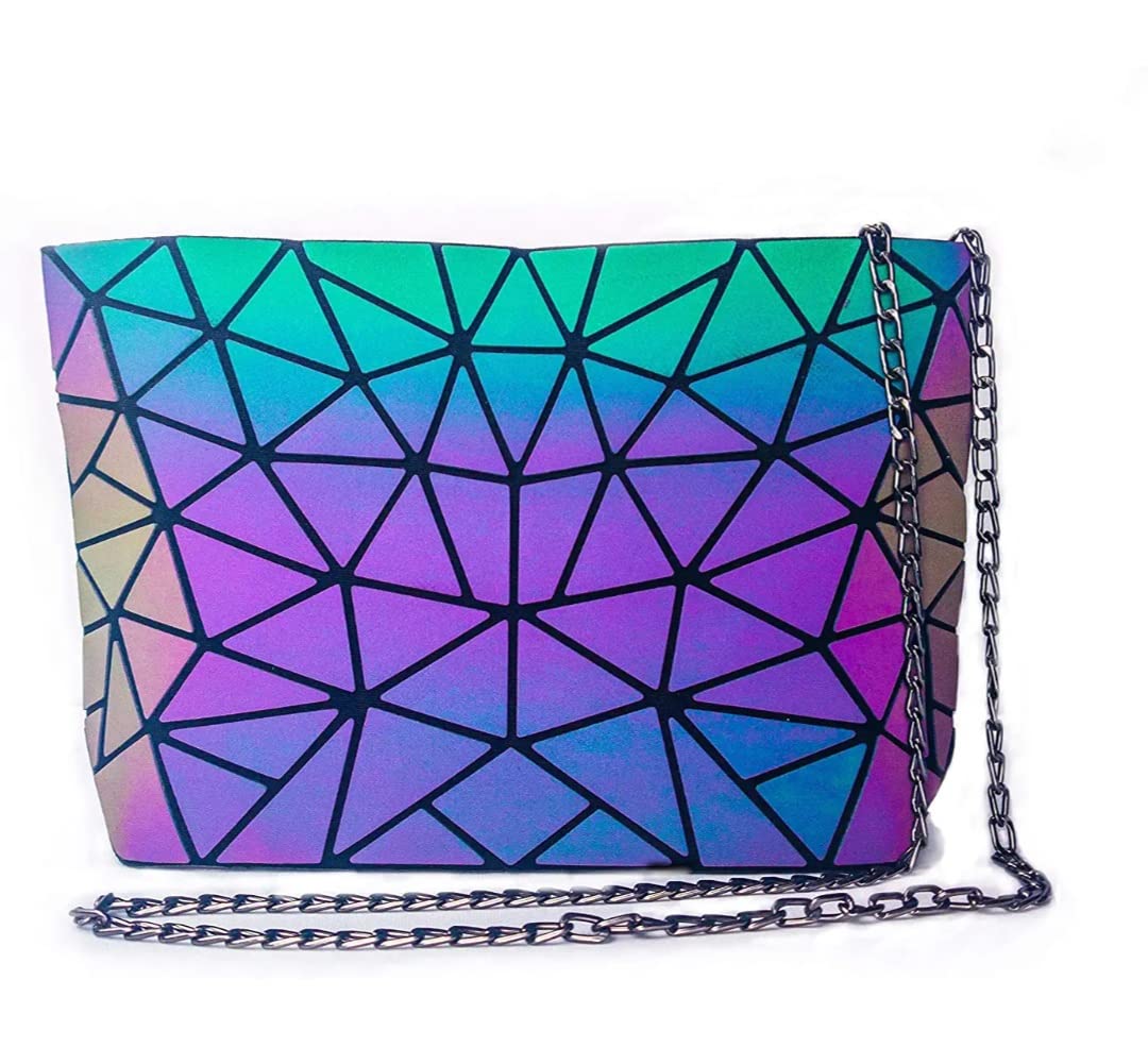 Geometric Luminous Sling Bag For Women | Holographic Reflective Sling Bag | Color Changing Bag With Detachable Chain Detailing | 1Pc | Big Size>|, Multicolor (B0BG5GGYZ2) Amazon Price History, Amazon Price Tracker