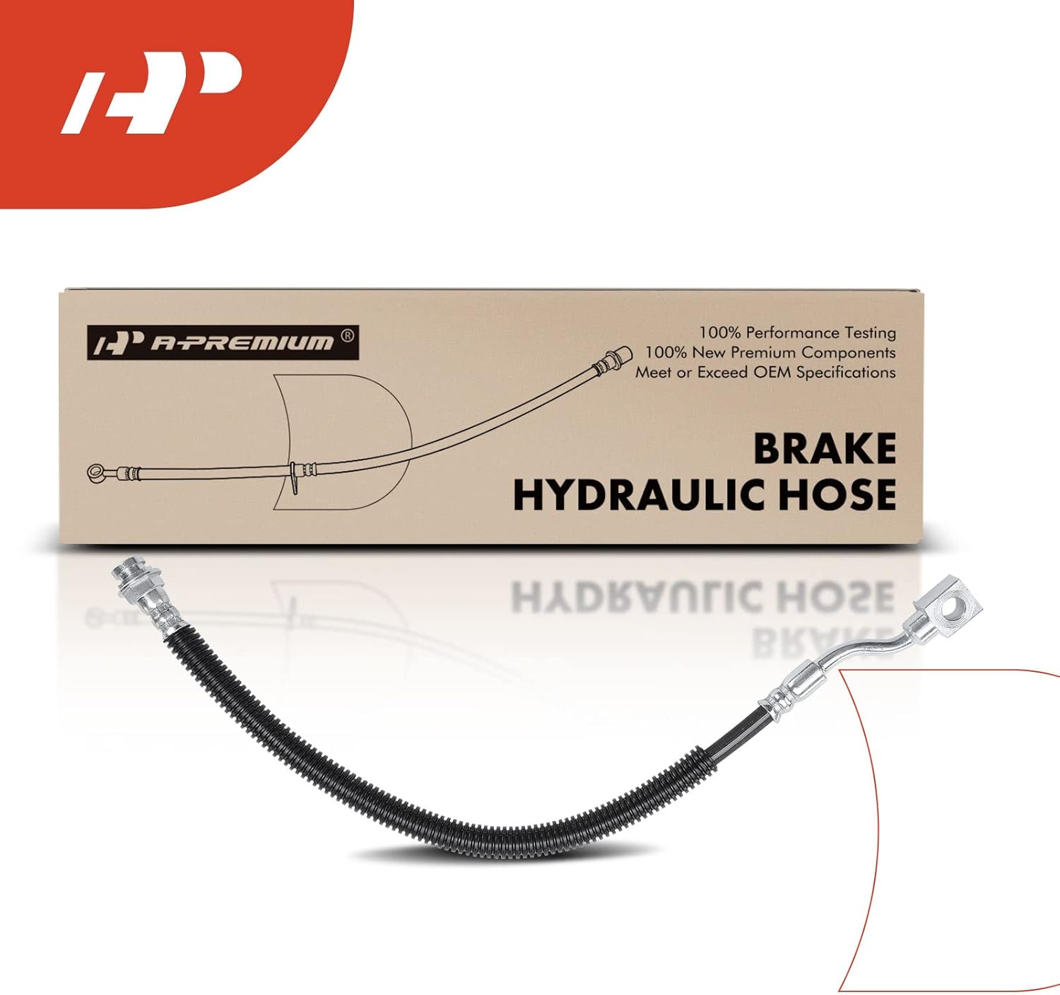 A-Premium Rear Passenger Brake Hydraulic Hose Compatible with Select Chevy and GMC Models - Silverado 2500 3500, Suburban 2500, Sierra 2500, Sierra 3500, Yukon XL 2500