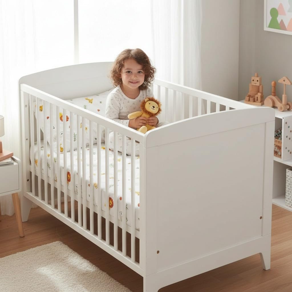 various Parure de Lit Bébé 100 x 135 cm, Motif Leo | Taie 40 x 60 cm,100 % Coton avec Fermeture Éclair, pour Lit 60 x 120 cm