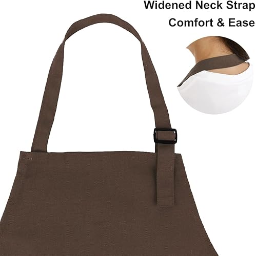 Miniatura 4 de TopTie Delantales para niños con bolsillo y correa ajustable, delantal para cocinar, hornear, pintar