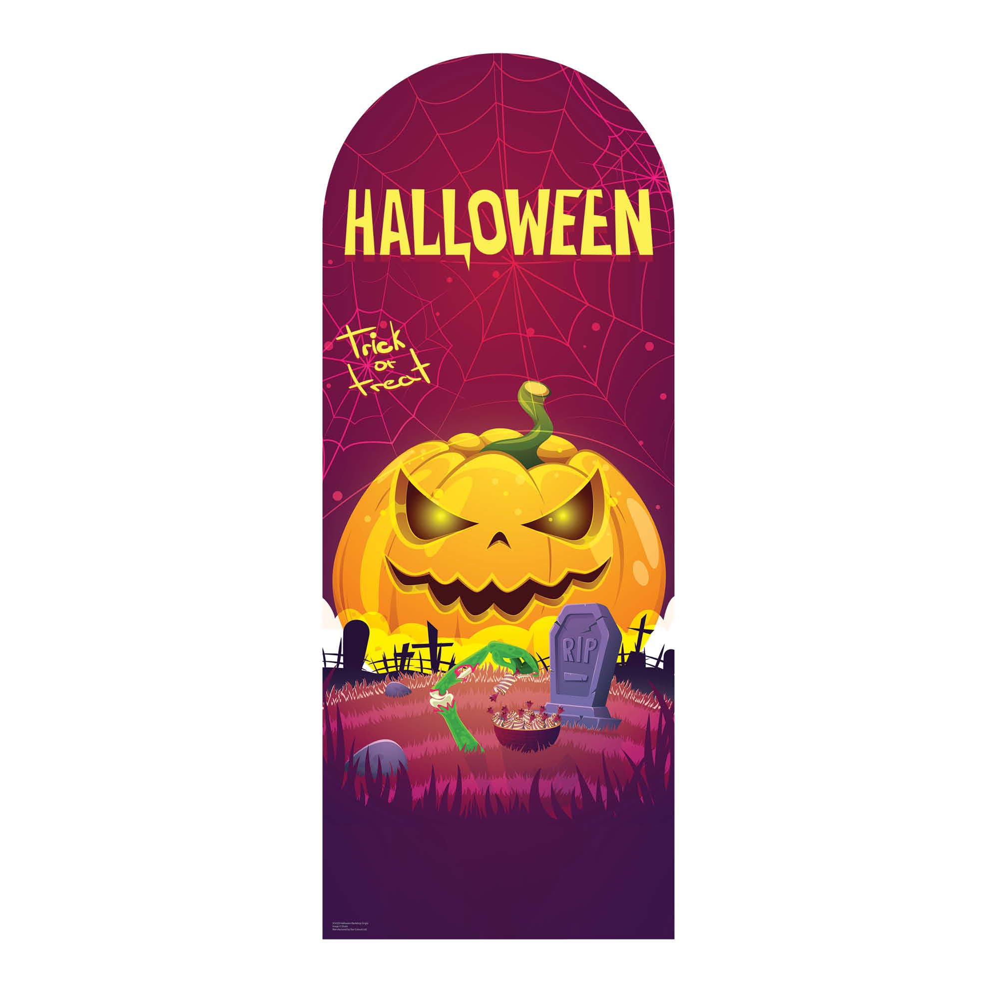 Halloween Backdrop Cardboard Cutout Scenery / Standup - Scary party pumpkin fun