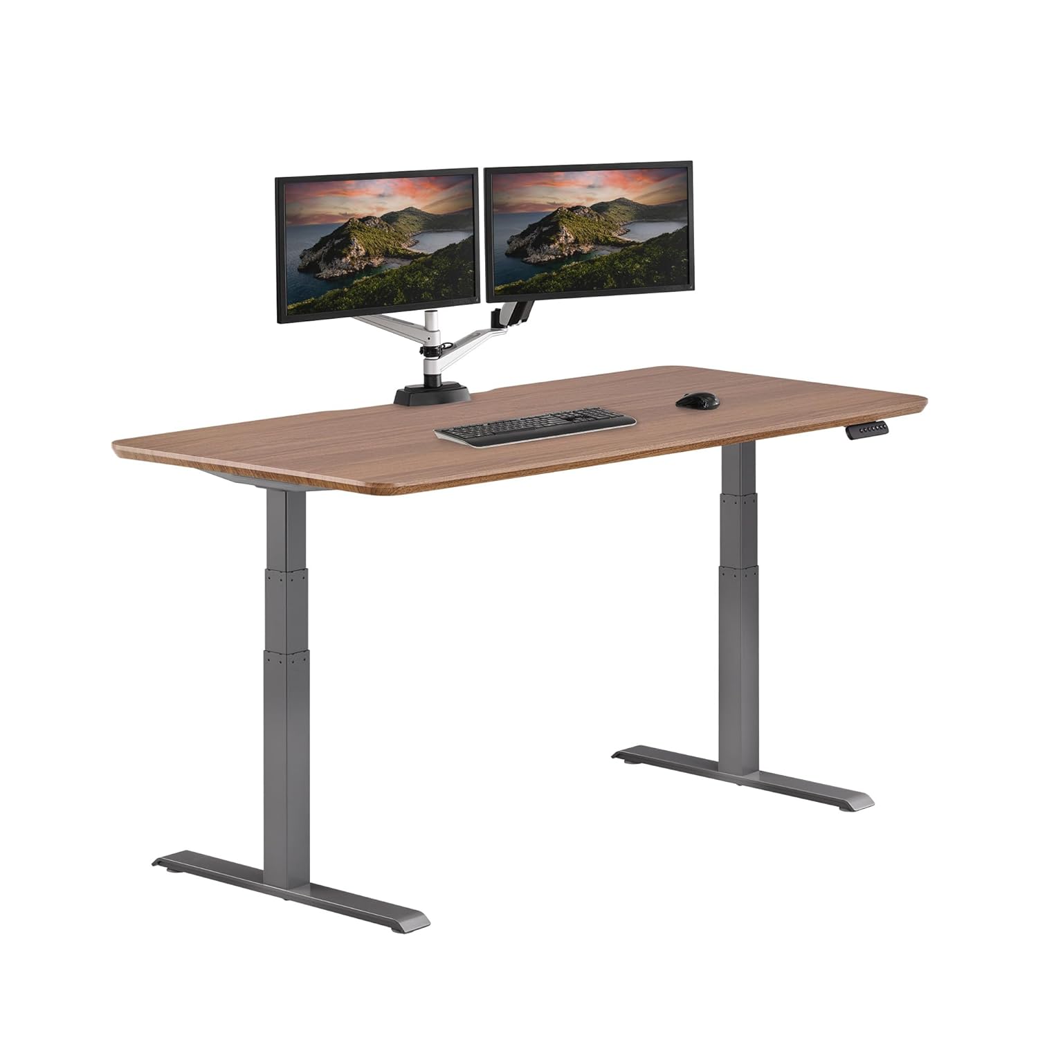 Vari Electric Standing Desk - Varidesk Height Adjustable Sit Stand Desk - Dual Motor with Memory Presets Stable