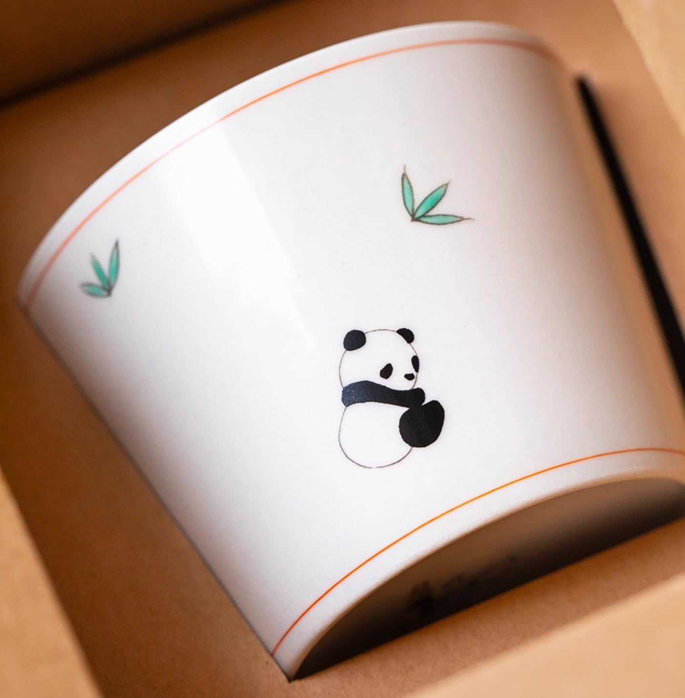 Cute Ceramic Panda Coffee Cup, Kawaii Animal Coffee Mugs or Tea Cups, Jingdezhen Sytle,Funny Novelty Panda Breakfast Cups for Women Wife Mum Girls Boys Friends Kids Christmas Birthday Gift, - Image 2