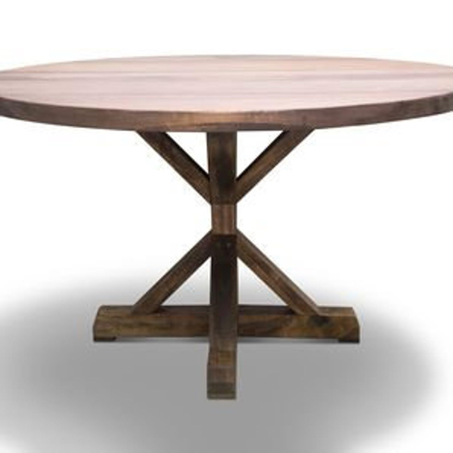 Round Farmhouse-Style Dining Table with Rustic Dining Table, Often Used in Dining Rooms and Kitchens (Table top only)