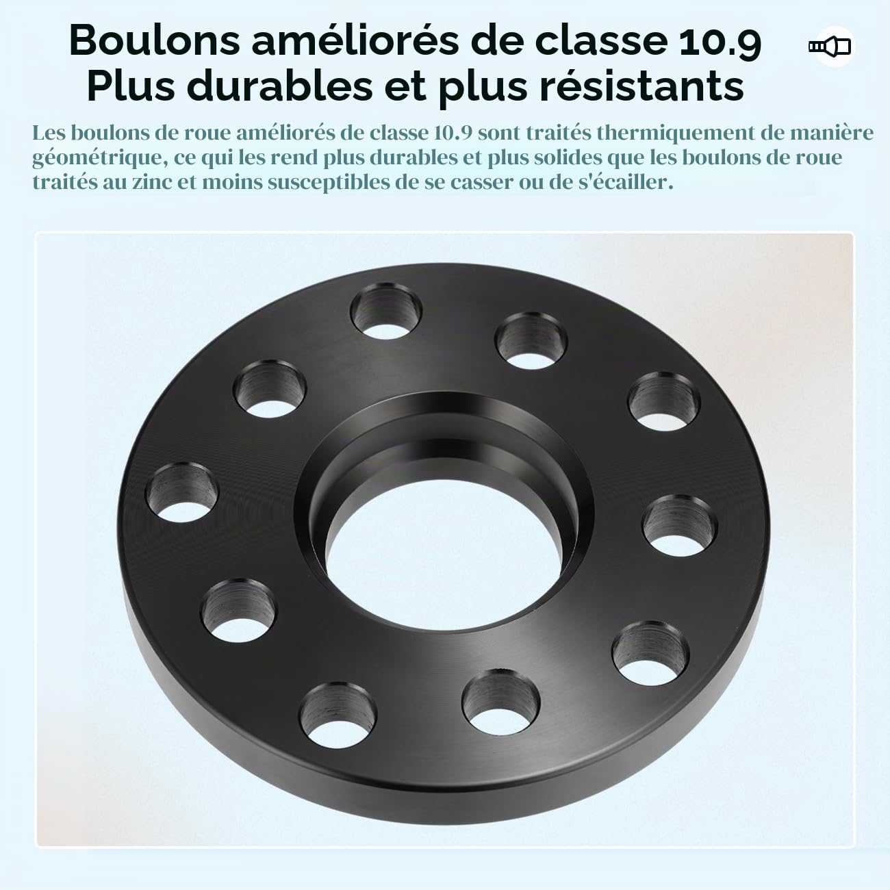 GEARMONSTER Élargisseur de voie, ensemble de rondelles de 2x15 mm, LK: 5x100 & 5x112 mm NLB: 57,1, élargisseurs de voie de 30 mm avec 10 écrous de roue M14x1,5x45 mm