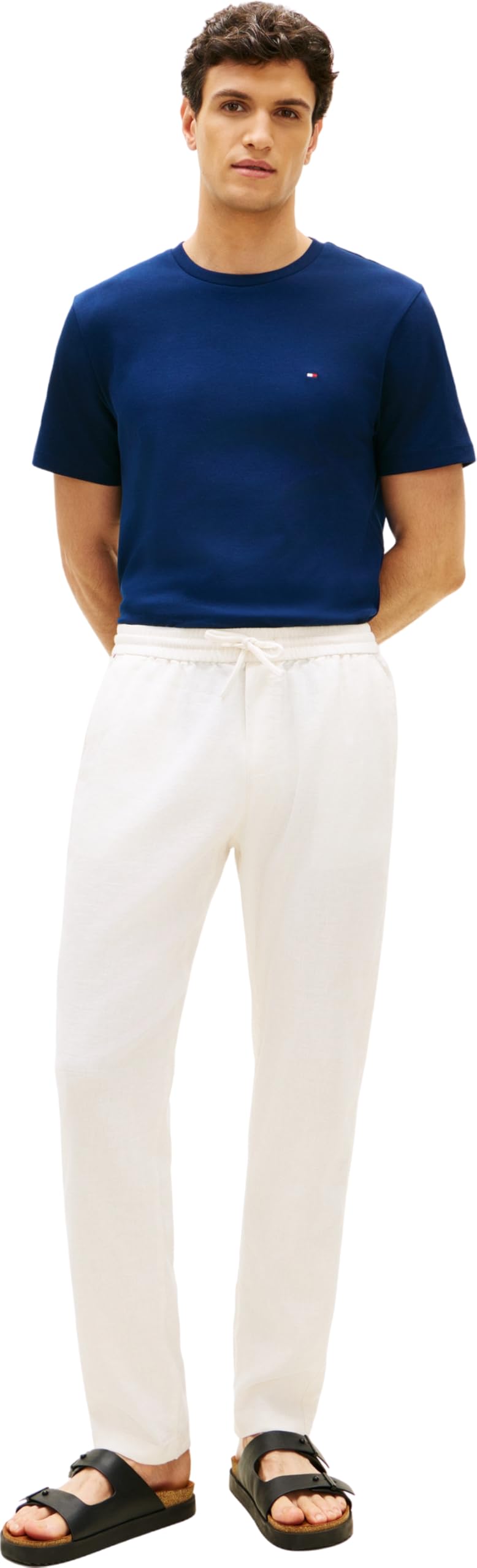 Tommy Hilfiger - Harlem Po Sorona Linen Mw0mw42336, Pantaloni Chino Uomo