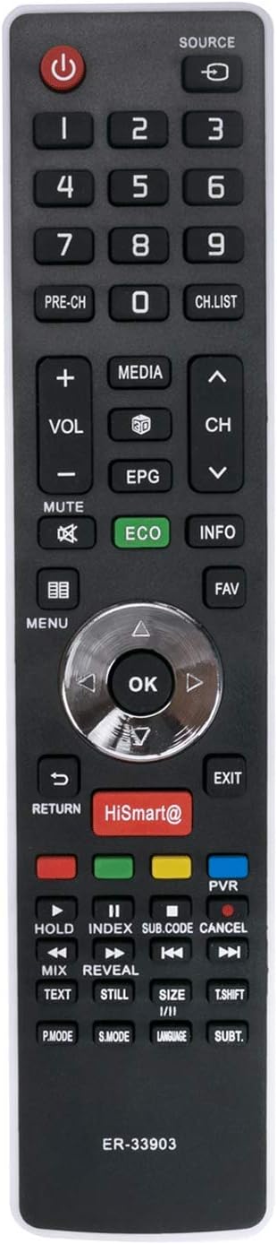 VINABTY ER-33903 ER-33903HS Replacement Remote Control Controller for HISENSE LTDN50K366 LTDN39K360SG LTDN39K360WSGEU LTDN50K360WSGEU LHD32K360WSEU