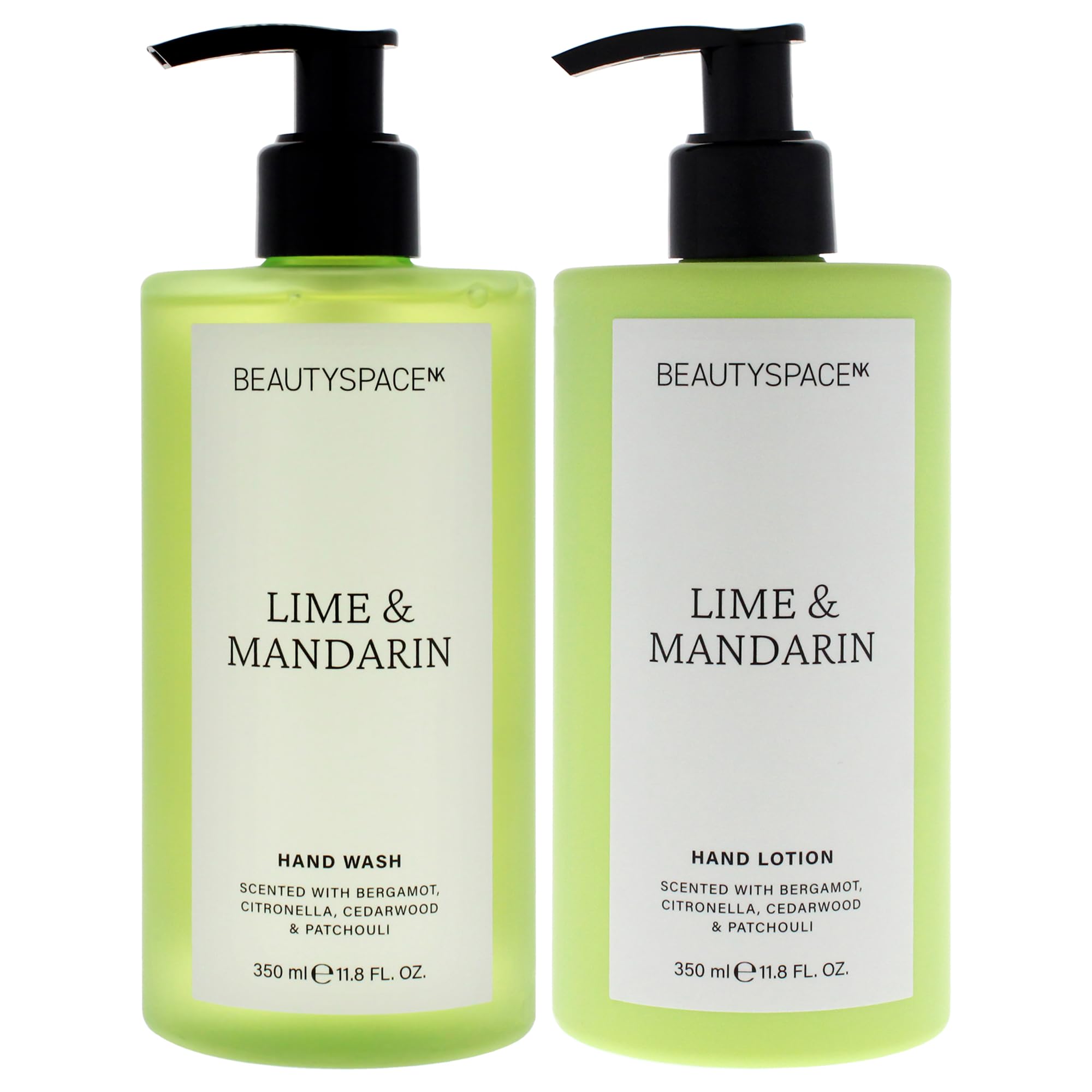 Beauty Space Hand Lotion Duo - Limen and Mandarin by BeautySpace for Unisex - 2 Pc 11.8oz Hand Lotion, 11.8oz Hand Wash - Image 2