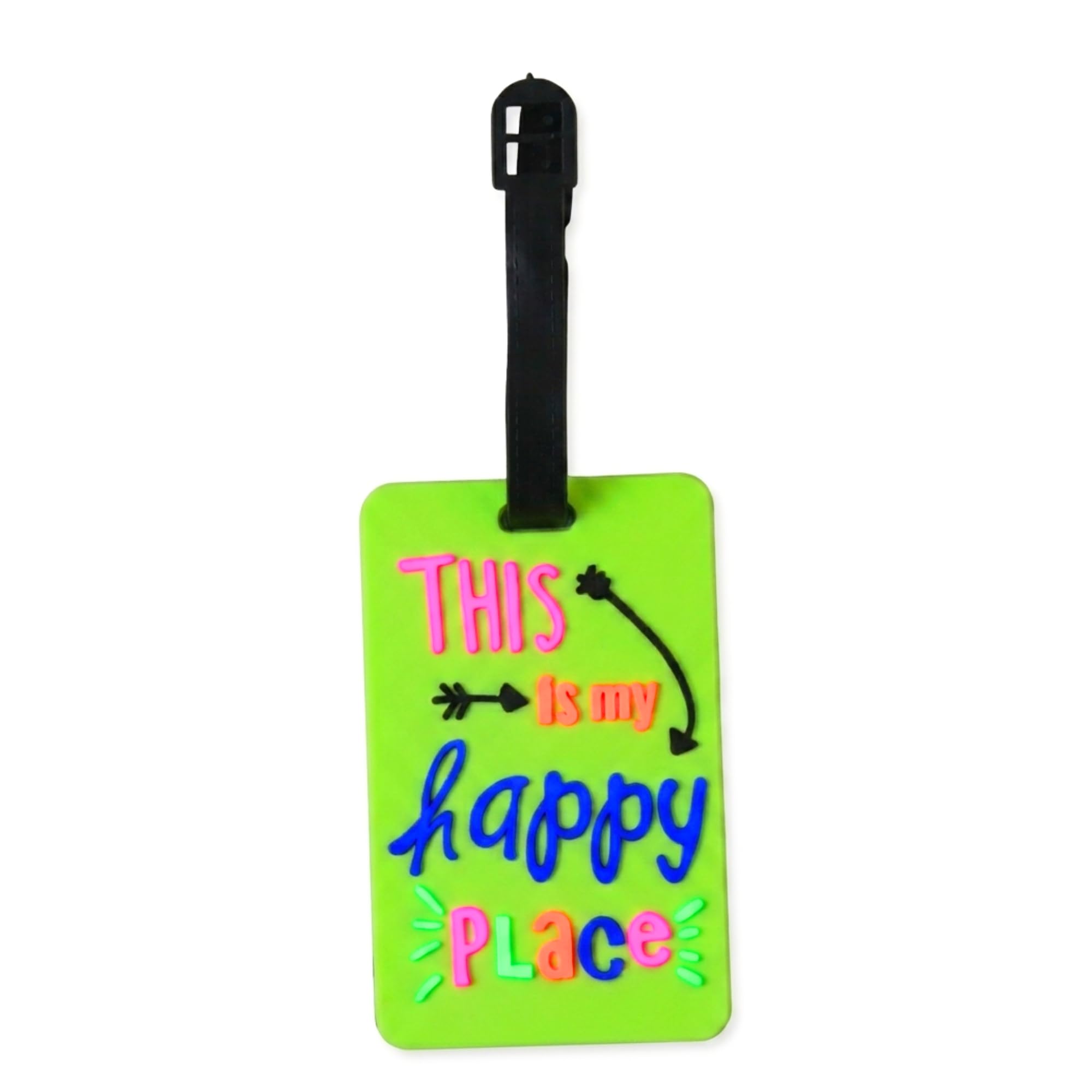 ARAFS Travel Luggage Tag – 1PC | Durable Plastic Suitcase ID Tag with Secure Strap | Bright Travel Bag Identifier for Backpack, Cabin Bag & Trolley (Green)-image-10