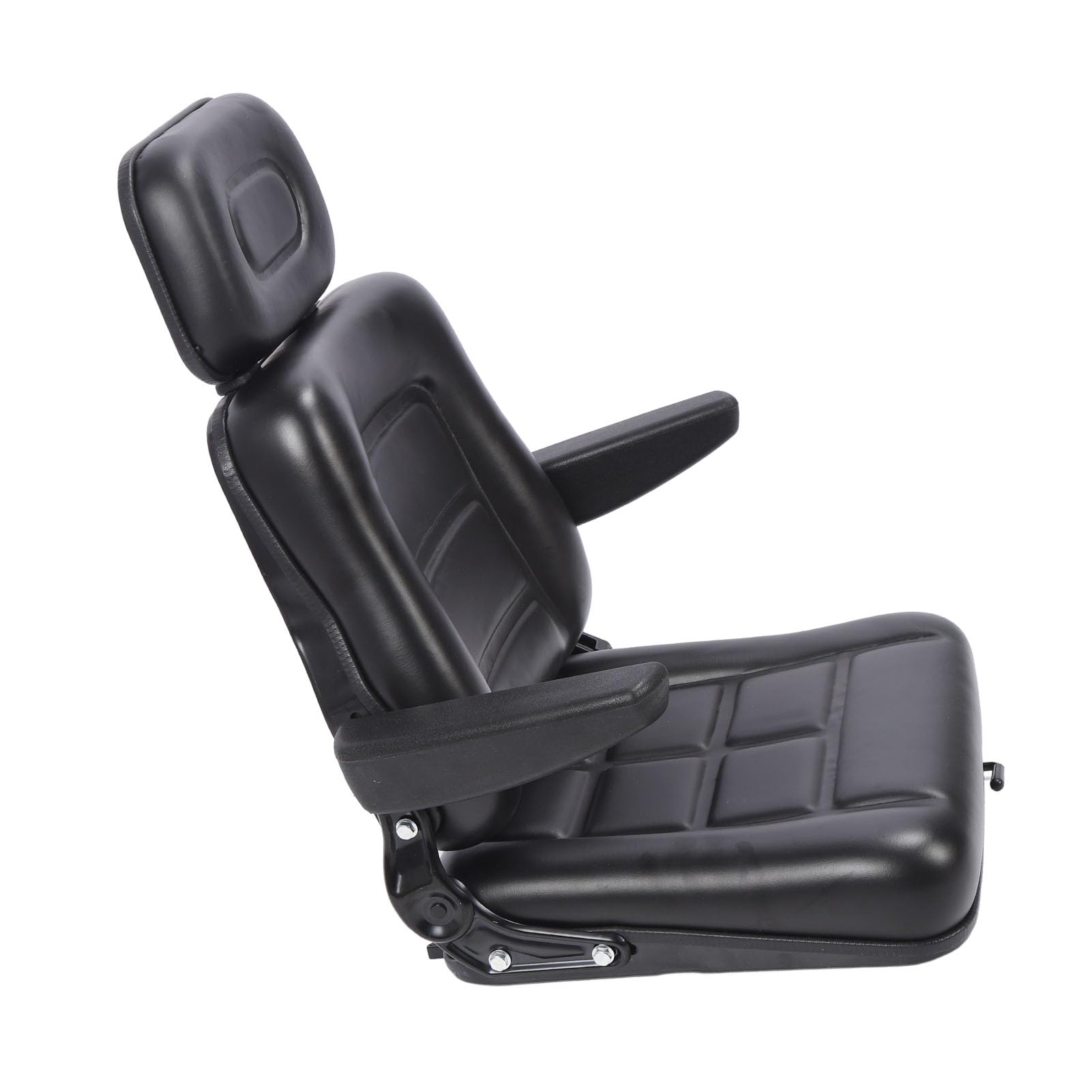 Yctze Asiento de Tractor con Interruptor de Ajuste y Riel Deslizante Asiento de Reposacabezas Ajustable de 3 Niveles para Cortacésped Cargador Deslizante Manipulador Telescópico (con