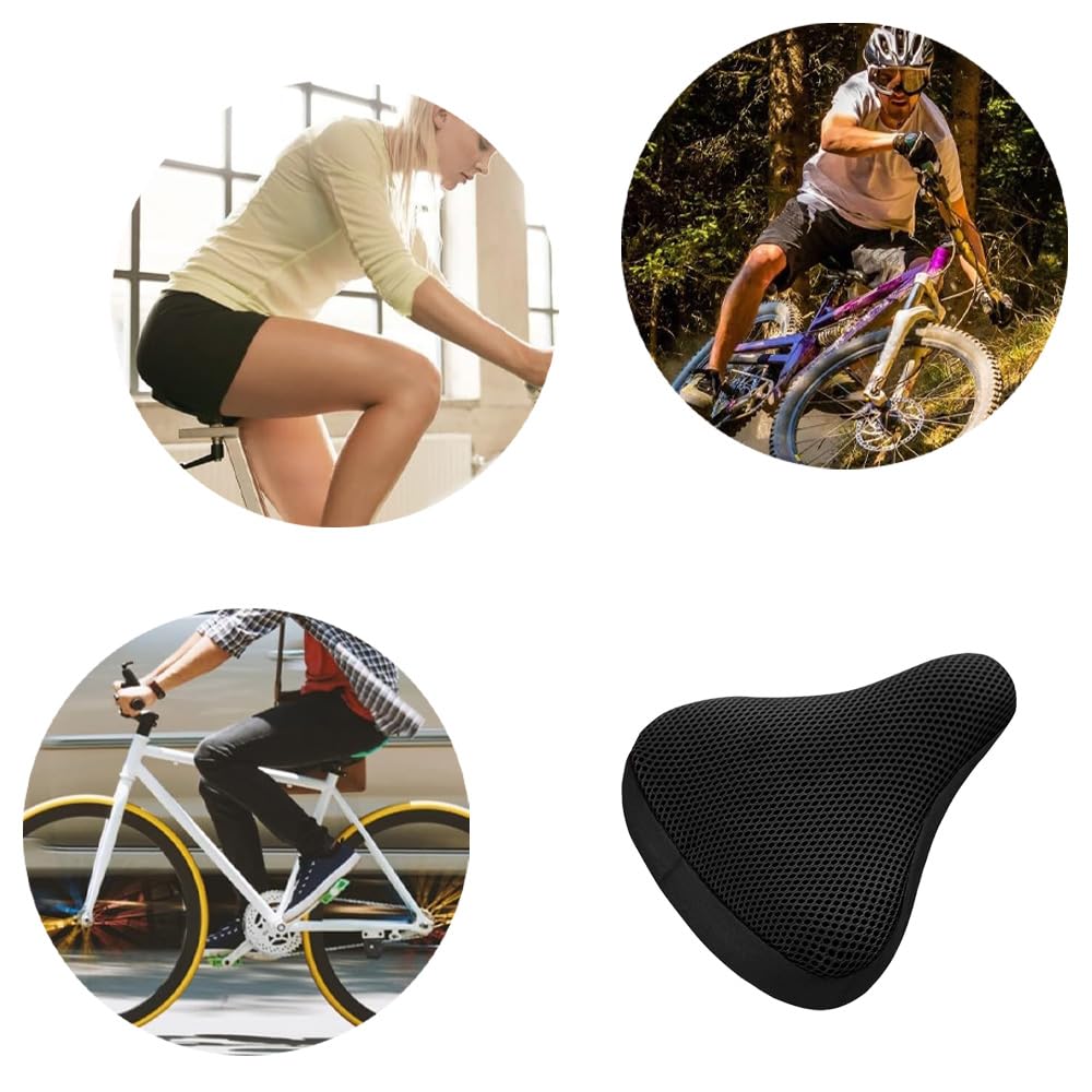 Coprisedile per Bicicletta Coprisella per Bici Imbottito Traspirante Comodo Cuscino Sedile Bici Morbido per MTB BMX Biciclette da Strada