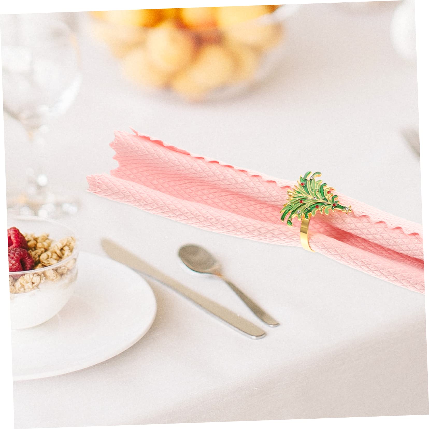 Ciieeo 2 Set Di Tovaglioli Di Natale Eleganti Porta Tovaglioli Per Decorazioni Da Tavola 6 Pezzi * 2