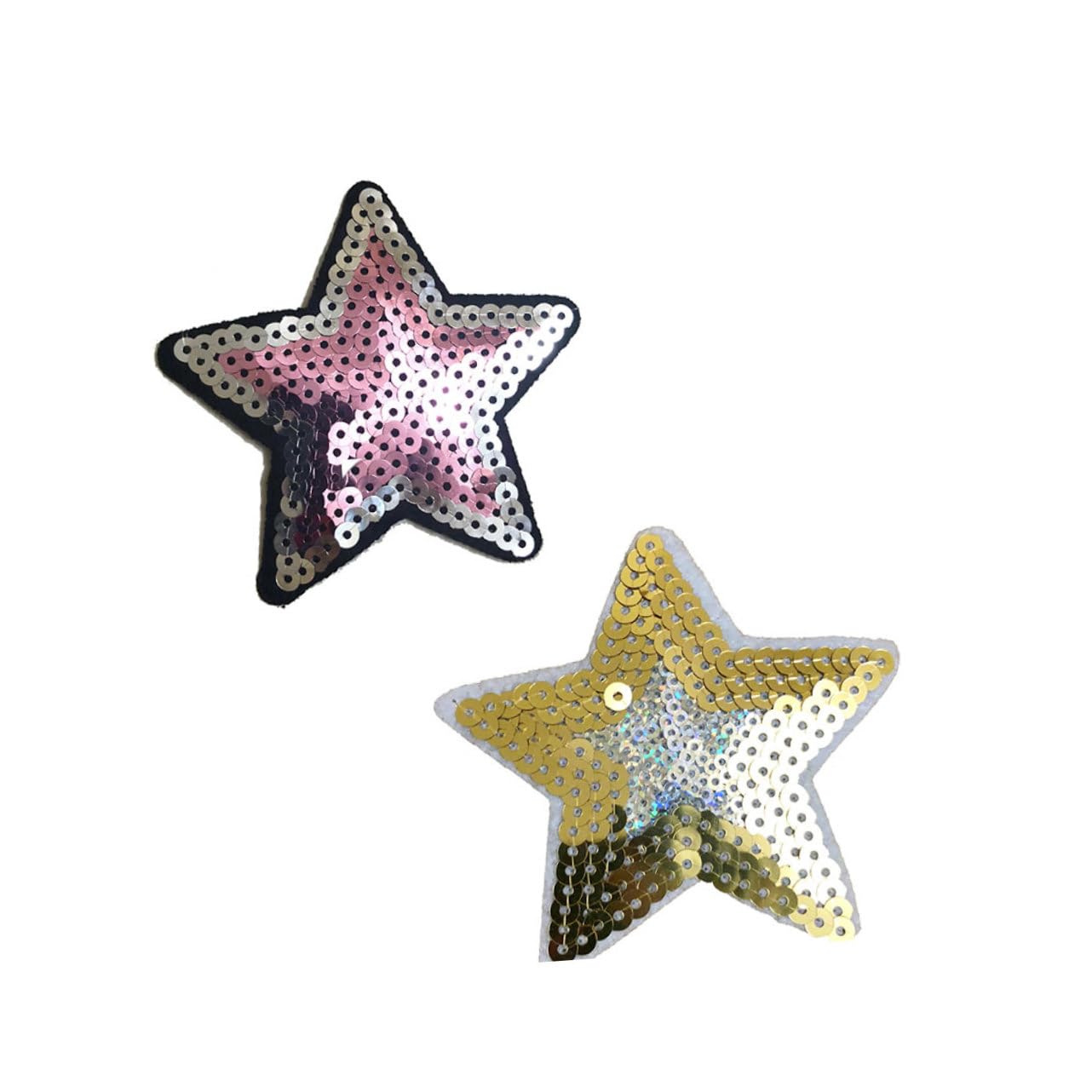 Lurrose 62pezzi Toppe Termoadesive Forma Di Stella Di Patches Con Applicazione Adesiva Per Jeans Giacche Borse e Progetti Di Fai Te Decorazioni Paillettes Per Abbigliamento e Artigianato