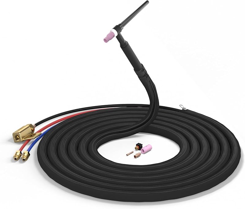 TIG Welding Torch WP-20F Flexible Head Water-Cooled 250Amp | Welding Torch 25ft Cable