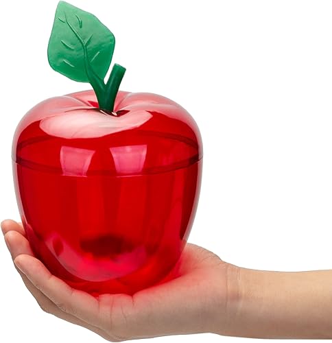 Miniatura 7 de HANZE Recipiente grande de manzana roja, tarro de llenado de juguetes de caramelo en forma de manzana, regalo de agradecimiento al maestro de