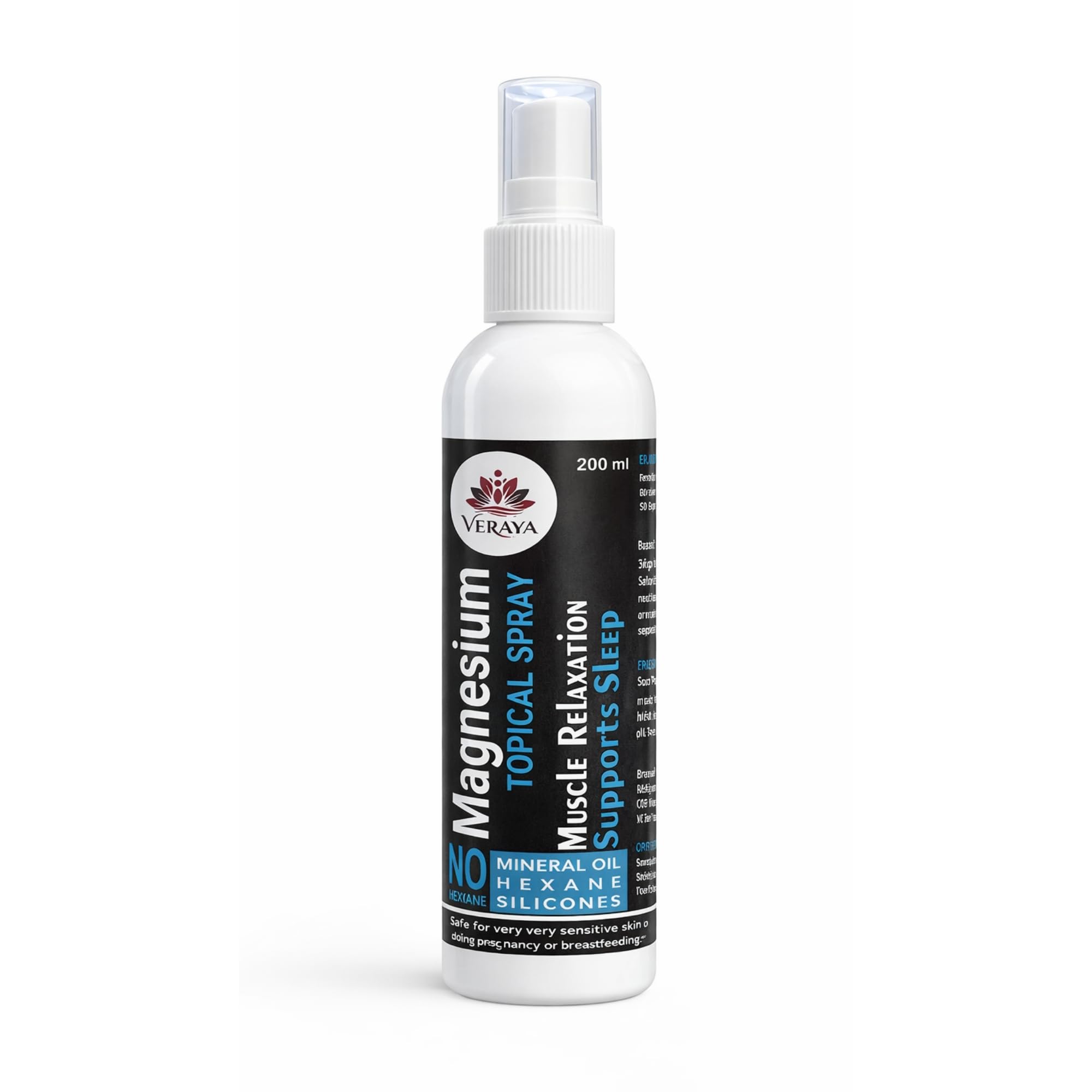 Magnesium Oil Spray, Topical Application, 200 ml, Muscle Recovery and Sleep Support, Fast Absorbing, Unflavoured-picture-17