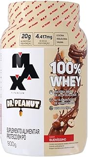 100% whey max titanium x dr. peanut (900g) sabor bueníssimo