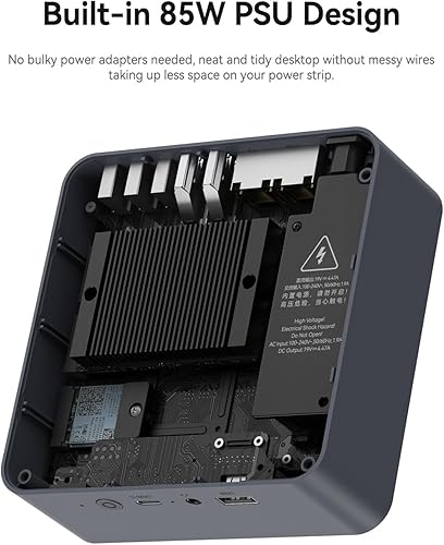 Vista 2 de Beelink Mini PC SEI11, Intel 10ª generación i5-11320H (hasta 4.5 GHz) 4C/8T, mini computadora de 16 GB DDR4 RAM 500 GB NVMe SSD, micro PC 4K a 60Hz