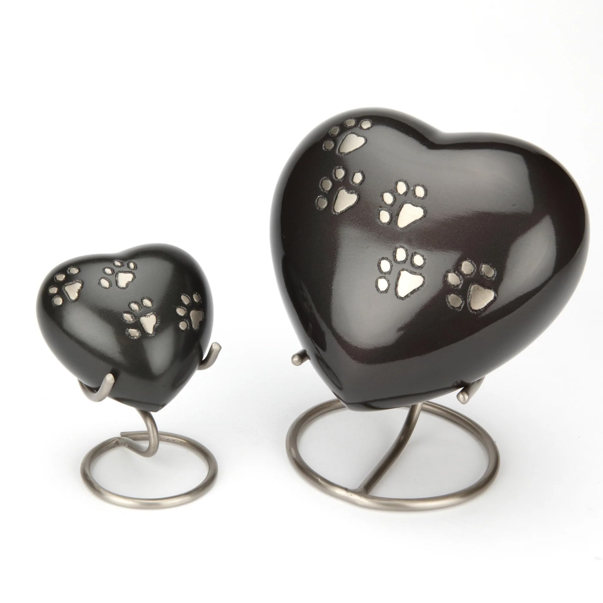 Urns UK Mascota urna de cremación Memorial corazón Hertford, Peltre