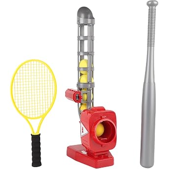 Bnineteenteam Automatic Baseball Pitcher Car Pitching Machine Baseball - with 3 Adjustable Angles for Tennis Practice Indoor Outdoor Outdoor Teenagers Red