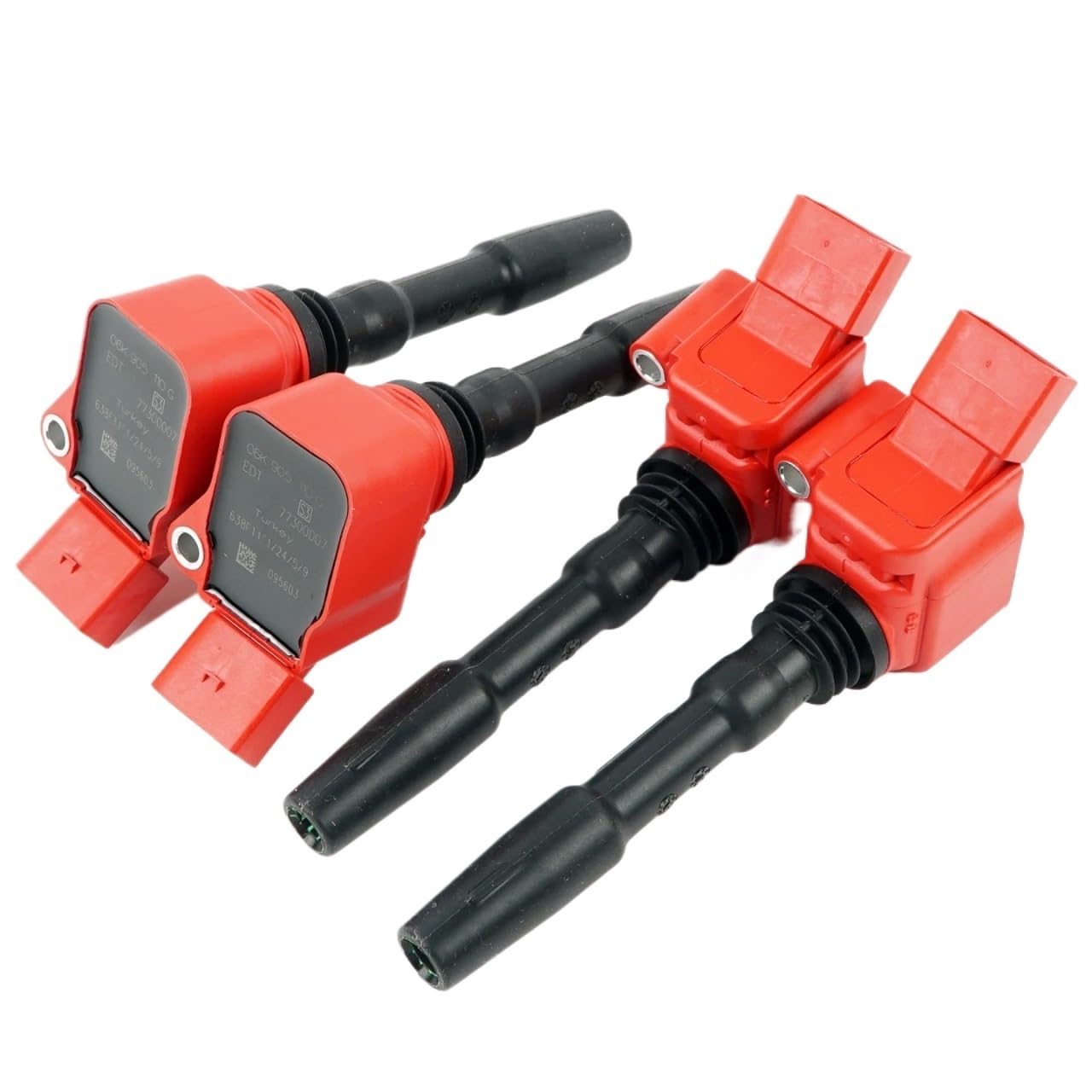 Pasuje do Audi A1 A3 A4 A5 A6 A7 Q5 TT pasuje do golfa MK7 Passat B8 4 sztuk 06H905110P cewka zapłonowa silnika EA888 GEN3(4PCS red Turkey)