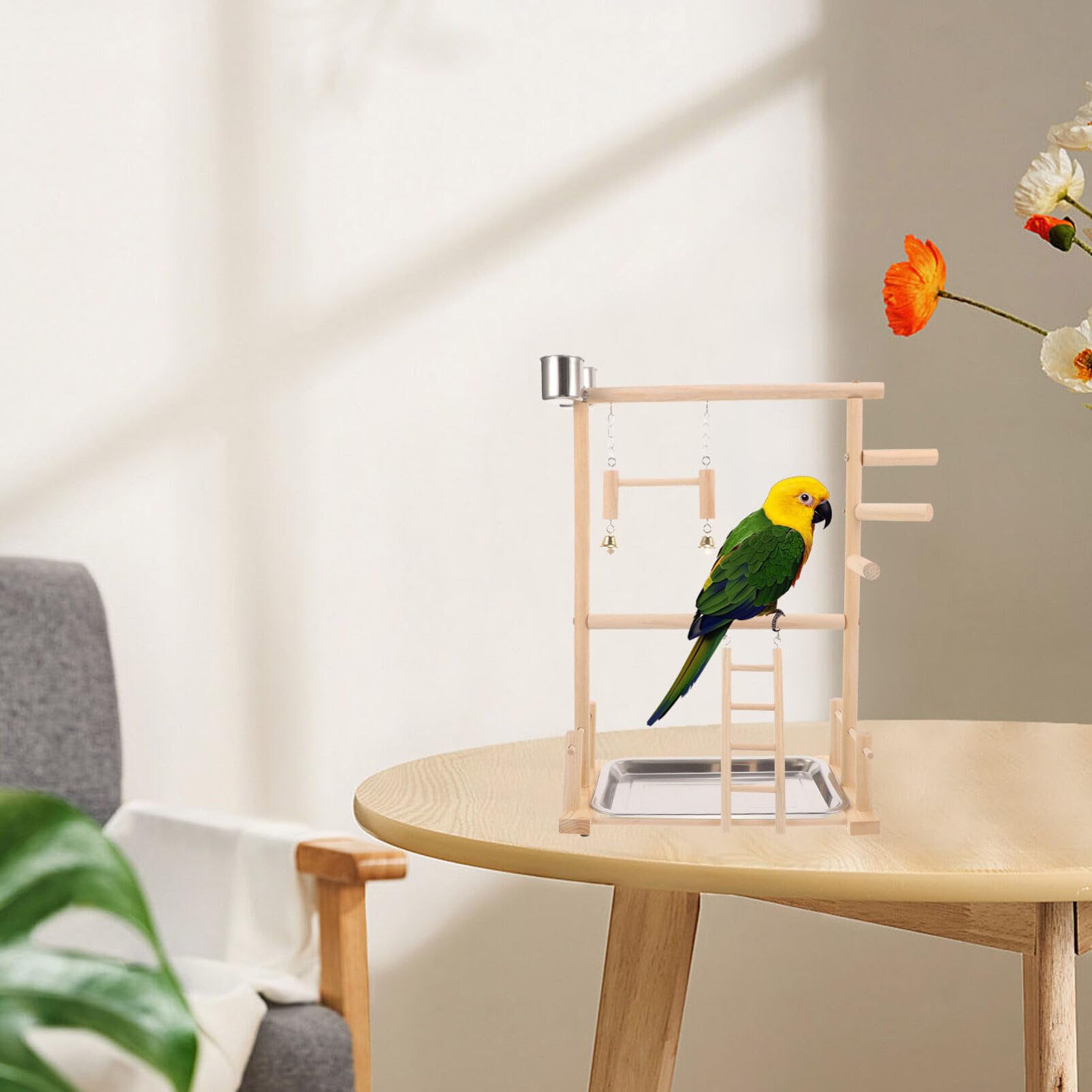 POPETPOP 1juego Soporte De Percha para Aves De Natural Estable y Duradero para Periquitos y Aves Pequeñas para Voladeras y Entrenamiento Casa