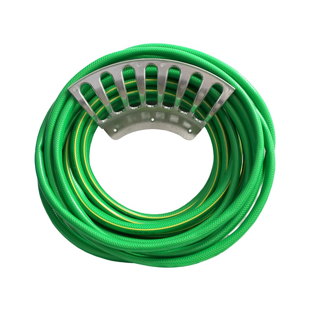 Stabilo-Sanitaer Aluminium Wandschlauchhalter 42 x 19 cm für 1 Zoll Schlauchhalter Gartenschlauchhalter Wasserschlauchhalter Wandhalter Kabelhalter