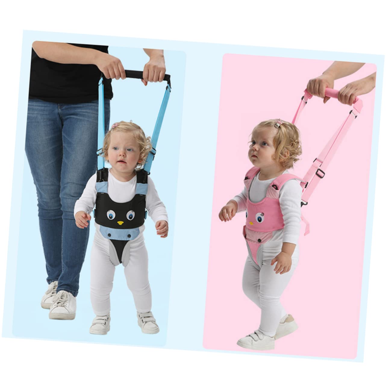 Breathable Boy Girl Learning Strap Waist Walking Assistant for Boys and Girls Multi-Functional Walking Belt Black