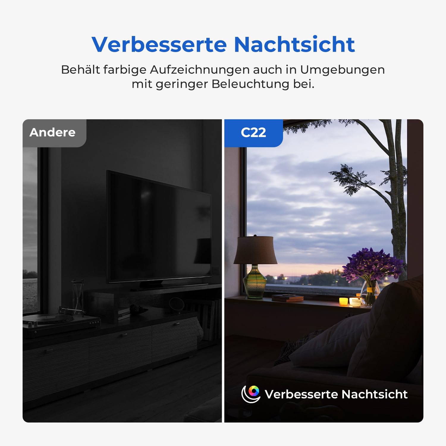 IMILAB C22 Cámara de Interior - 3K UHD WiFi 6 Cámara con 360° PTZ, fotocamera per neonati/animali domestici, visione notturna a colori, audio a 2 vie, rilevamento AI, archiviazione locale e cloud