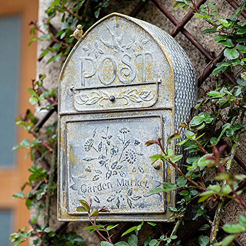 WXJ Buzón Rústico Montado en La Pared Bird's House Decor Post Box...