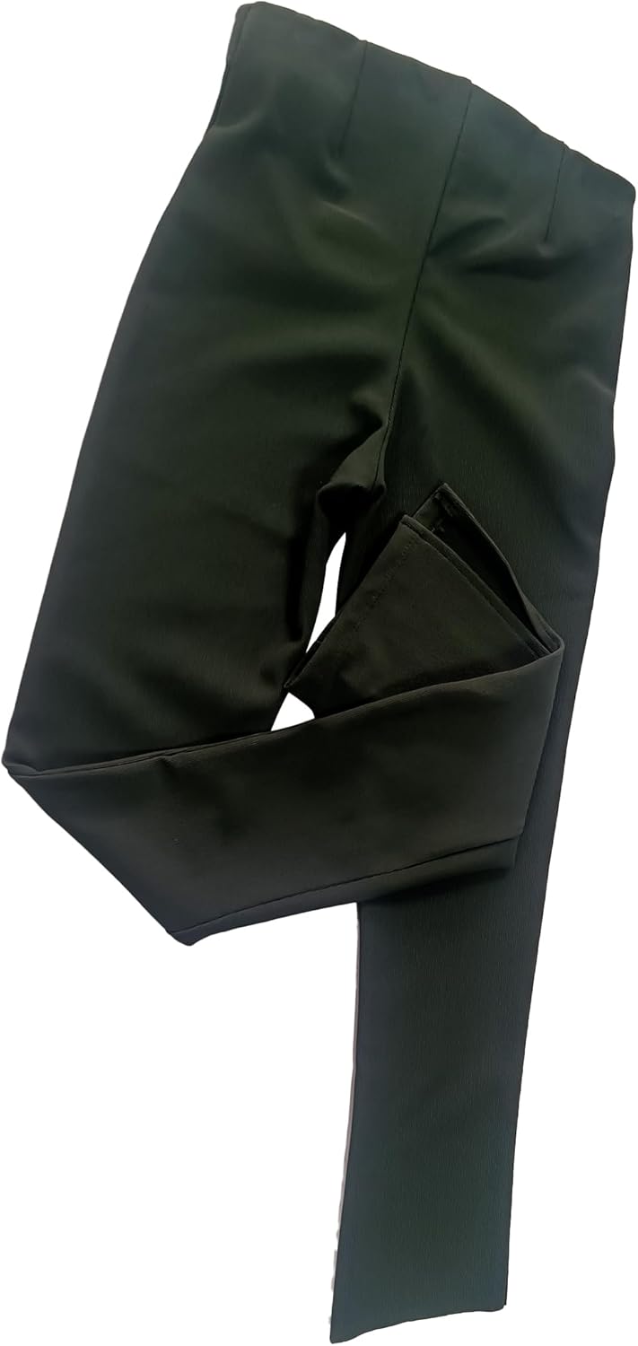 Women's High Waist Stretch Flare Leggings Slim Fit Ribbed Pants Casual Dressy Work Trousers