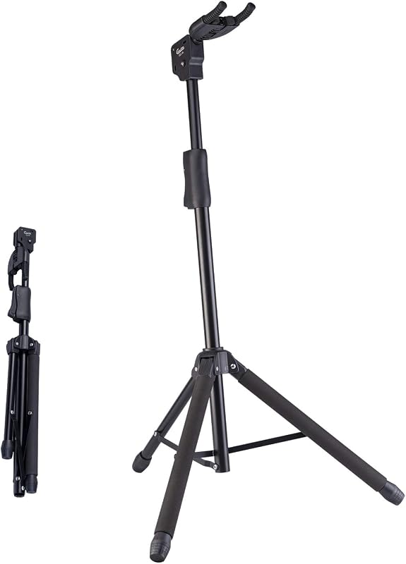 Guitar Stand - Heavy Duty Auto-Lock, Adjustable & Foldable for Acoustic/Electric/Bass (33lbs Capacity), Non-Slip Base, Anti-Rust - Portable for Stage/Travel/Studio GGS-06