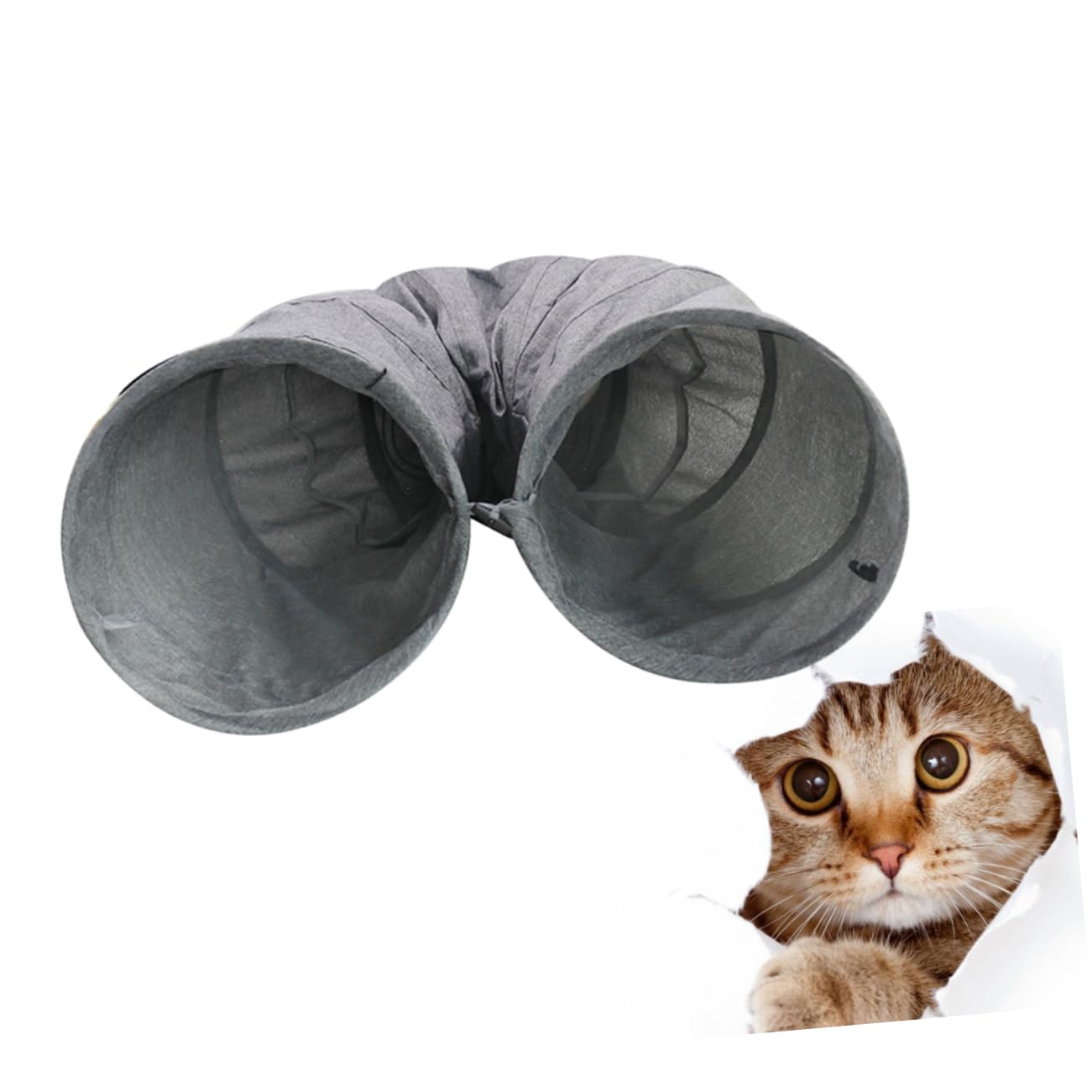Faltbarer Katzentunnel Spielzeug mit Geräuschpapier für Katzen