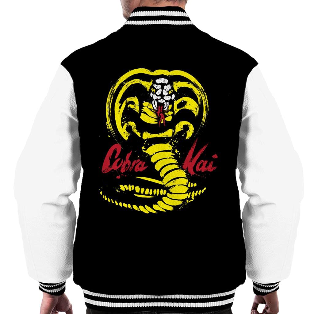 Cloud City 7 I Am A Cobra Kai Men's Varsity Jacket Black/White