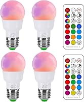 iLC LED Izzó Távirányítóval - Színváltós Dekoratív Világítás, 4 db Izzó + 2 Távirányító, Hangulatvilágítás Otthonra 1