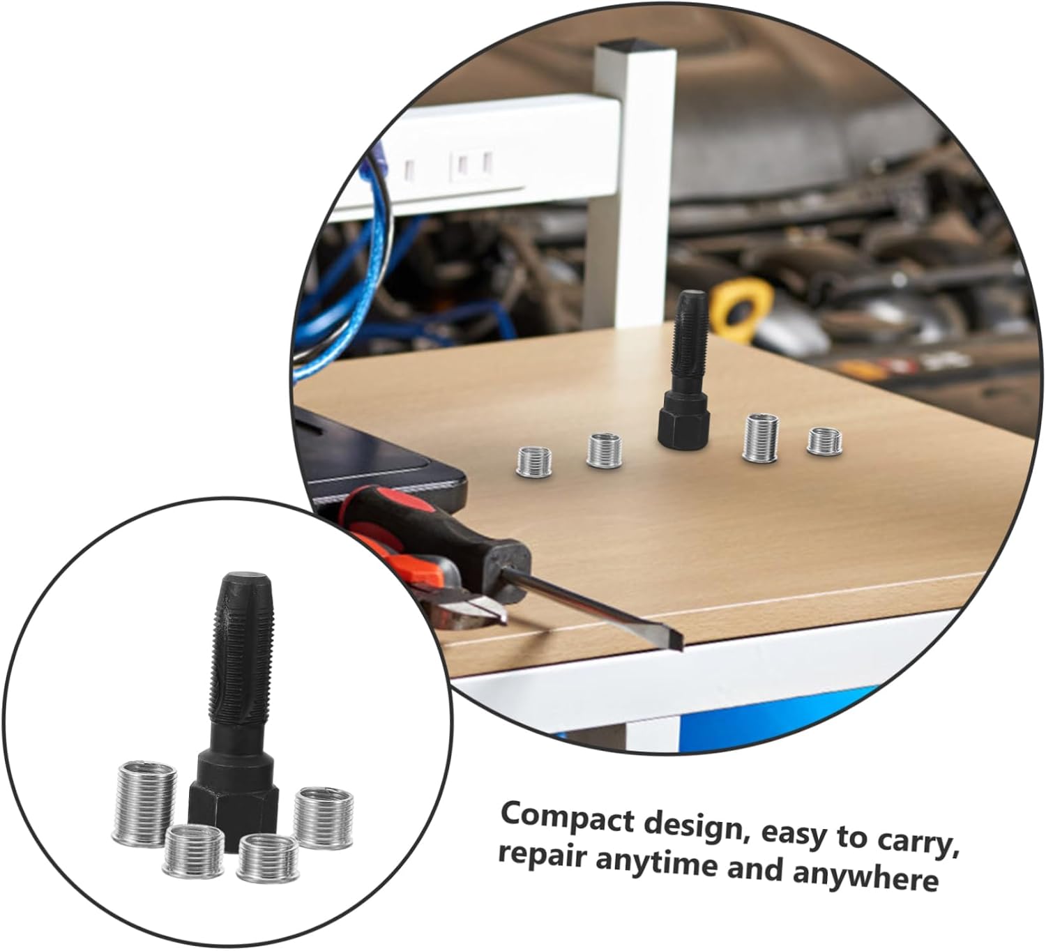 Thread Repair Tool Spark Plug Thread Insert Automotive Spark Plug Repair Kit