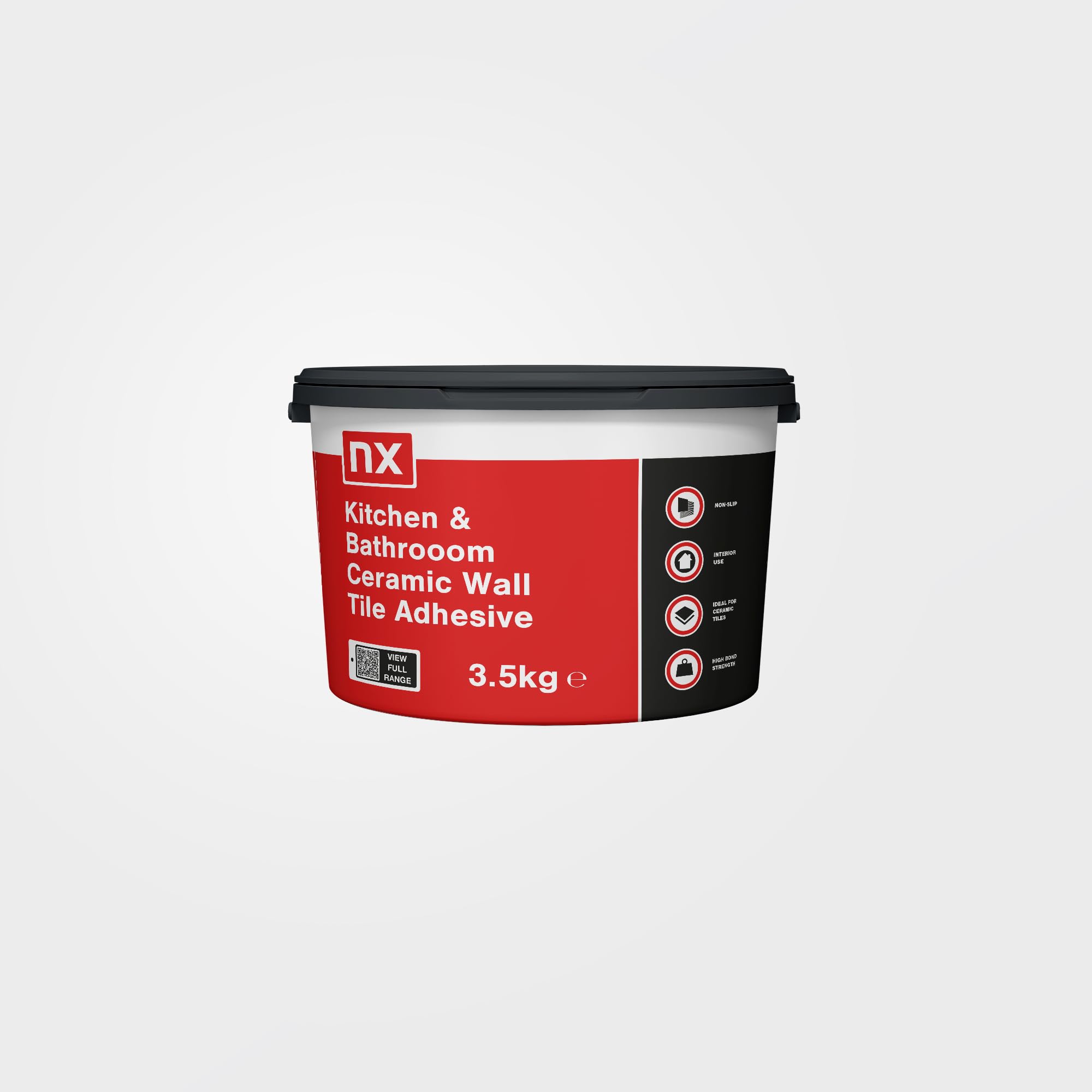 NX Ready mixed Kitchen & Bathroom Off White Wall tile Adhesive 3.5kg